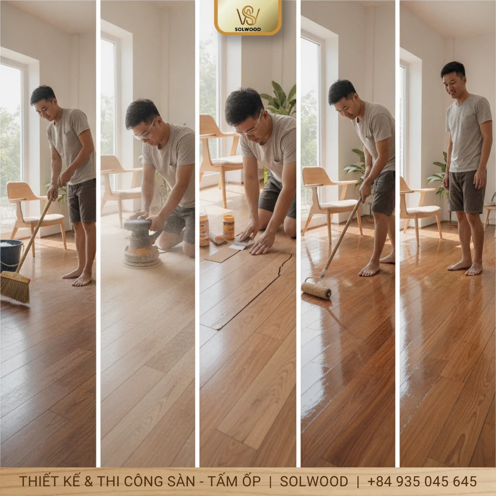 Bí Quyết Khôi Phục Sàn Gỗ Của Bạn Trong 5 Bước - hình 2