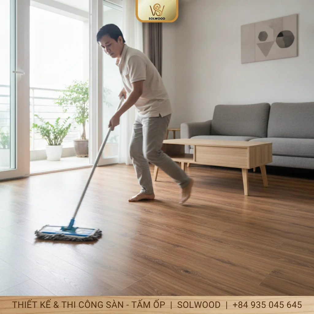 Bí Quyết Vệ Sinh Sàn Nhựa Giả Gỗ Đơn Giản, Nhanh Chóng - hình 2