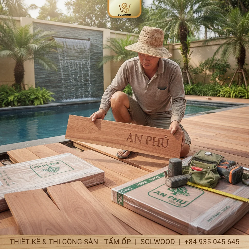 Hướng dẫn thi công sàn gỗ tự nhiên ngoài trời với 4 bước - hình 3
