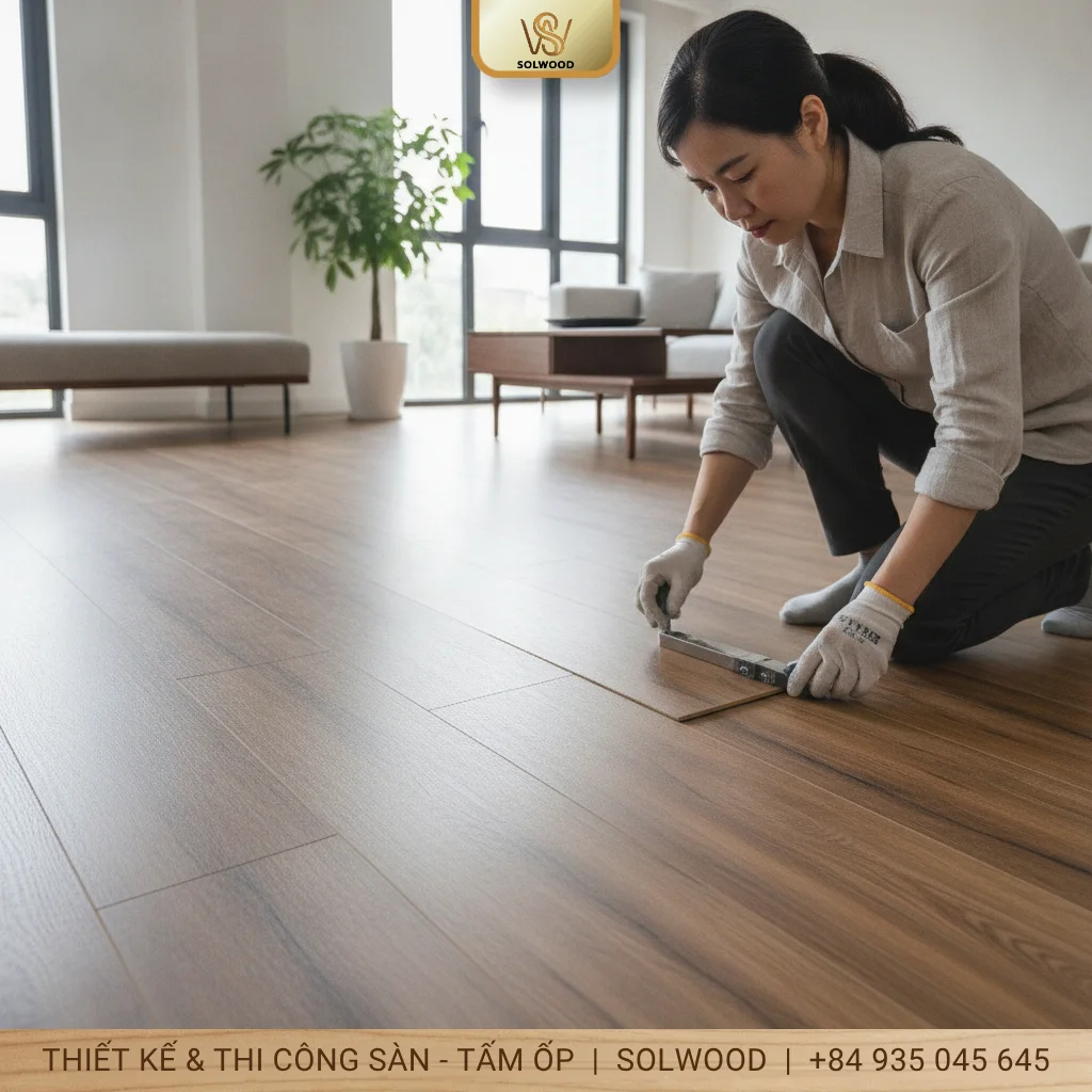 Sàn nhựa giả gỗ dán keo có bền không - hình 3