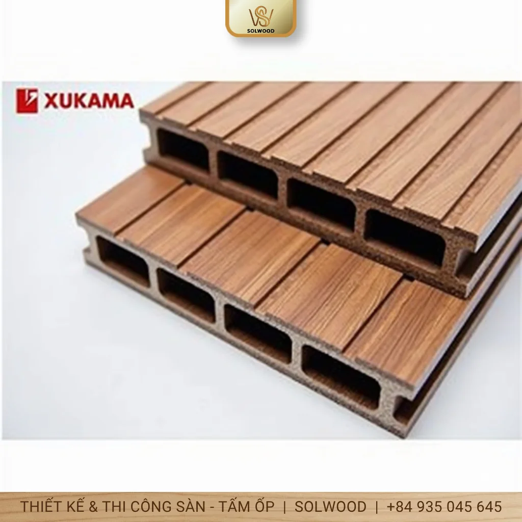 tấm nhựa giả gỗ lam sóng ốp tường trần huế - hình 2
