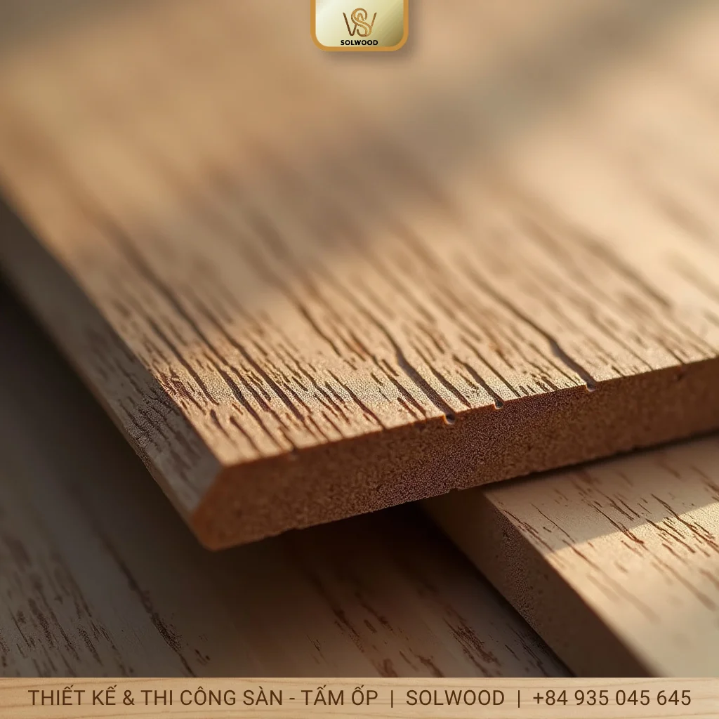Tấm ốp 1 sóng ngoài trời ASA màu Deep Wood - hình 2