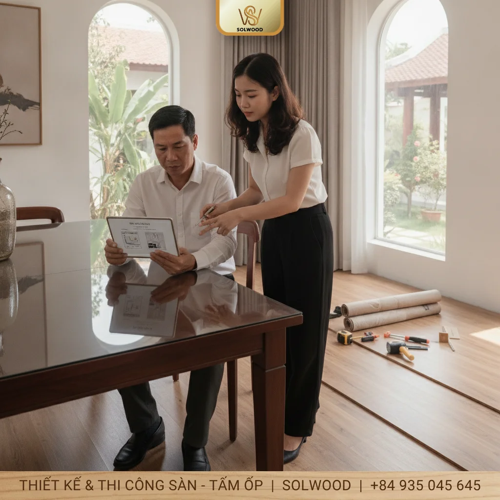 Sàn nhựa hèm khóa Huế: Báo giá thi công chi tiết, ưu đãi