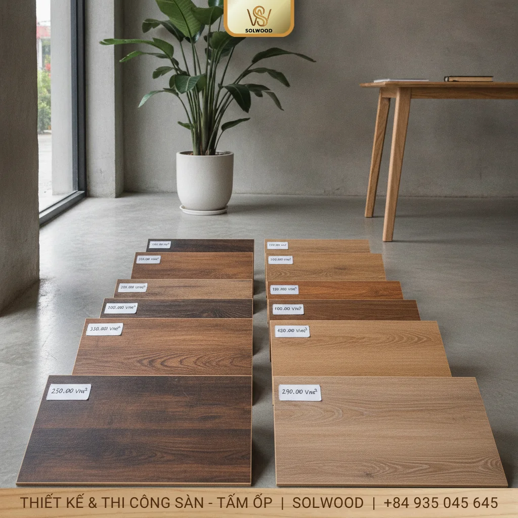 Giá sàn nhựa chịu lực giả gỗ Hội An: Bền đẹp, chất lượng.