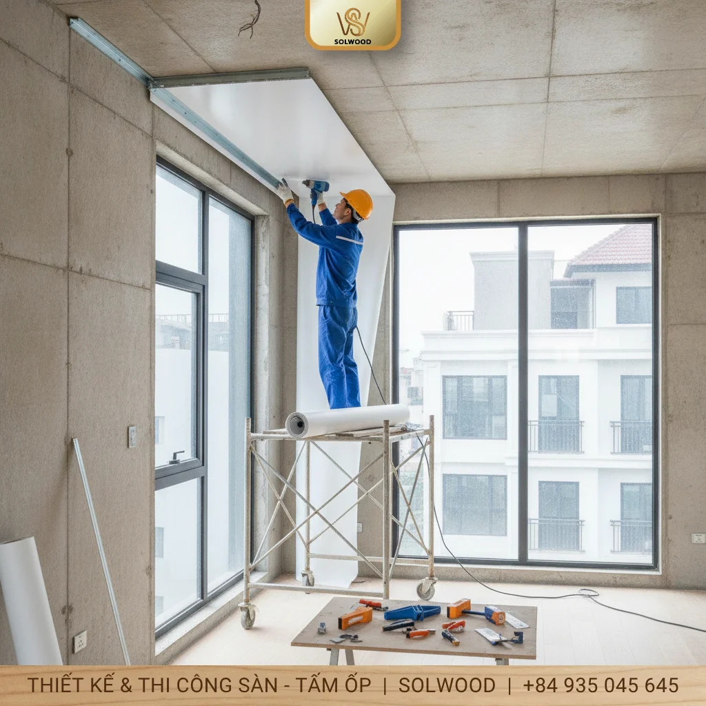 Hình ảnh Hướng dẫn thi công trần xuyên sáng: 8 bước chi tiết - 1