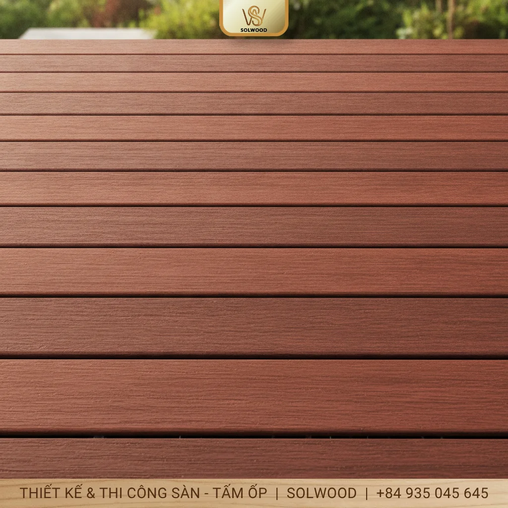 Hình ảnh Lam Gỗ Nhựa TPWood HD30x60 Red Coffee: Giải Pháp Trang Trí Hiện Đại - 1