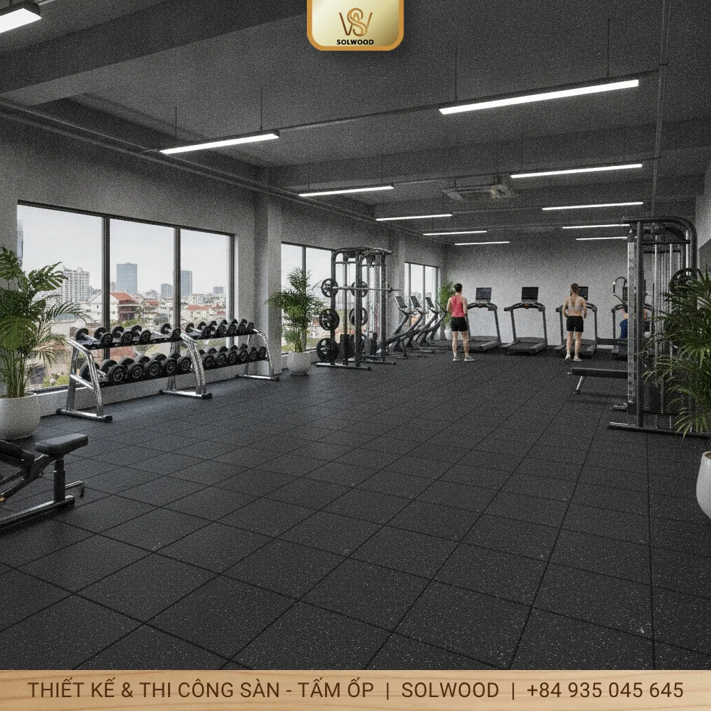 Hình ảnh Chọn sàn phòng gym: Đâu là lựa chọn tốt nhất cho độ bền và an toàn? - 1