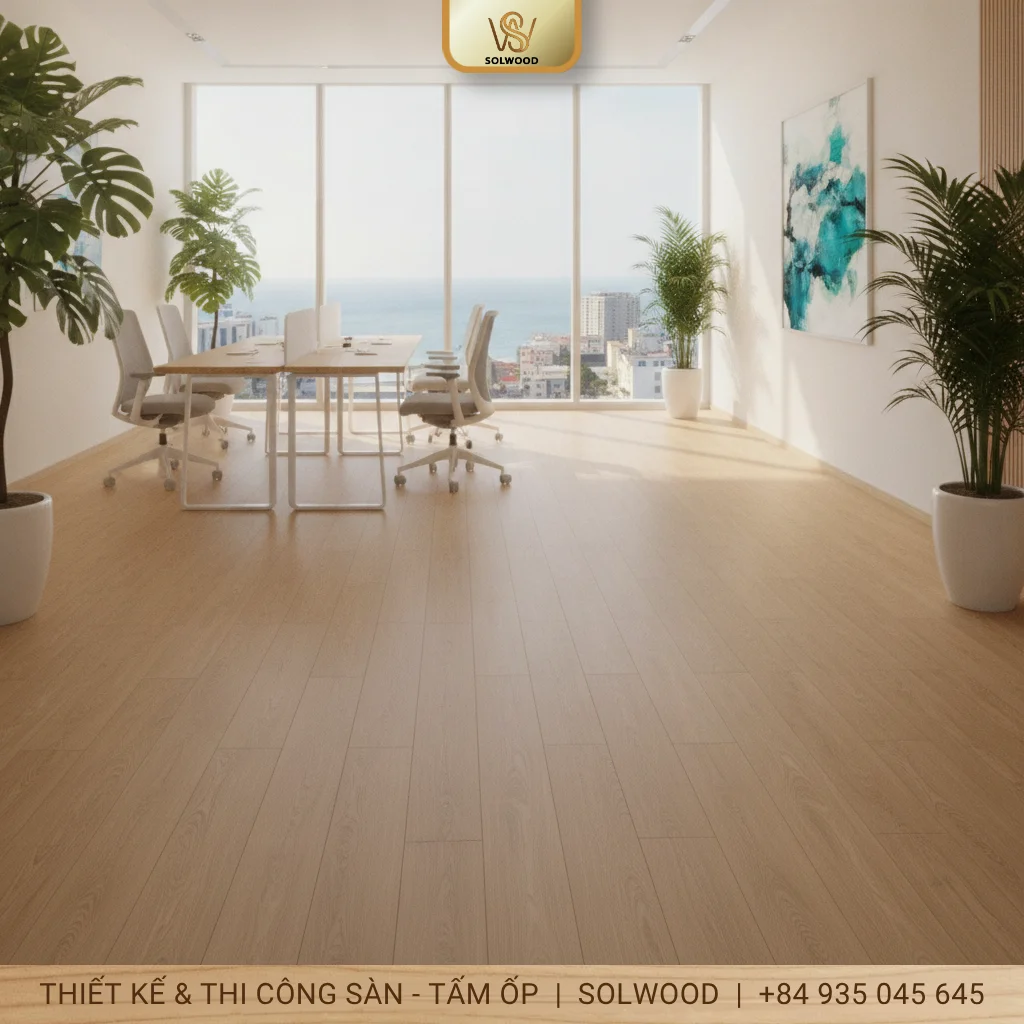 Sàn chịu lực vân gỗ Quy Nhơn: Bền đẹp, sang trọng.