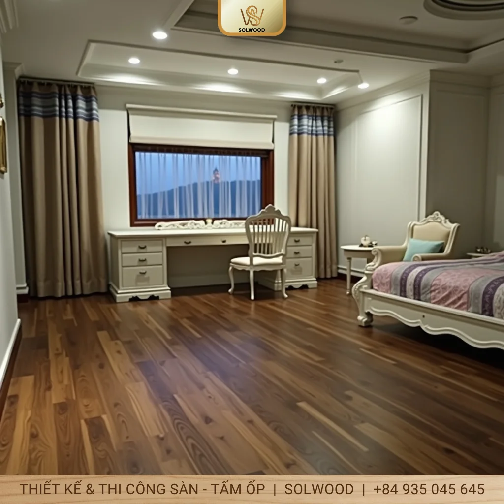 Sàn gỗ nhựa ngoài trời vân 3D Huế, bền đẹp tự nhiên