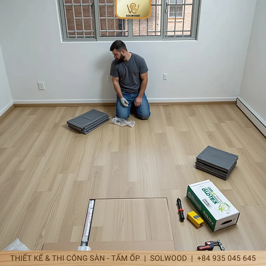 Hình ảnh Sàn Nhựa Dán Keo Vân Đá Hội An: Giải Pháp Sàn Hiện Đại - 3