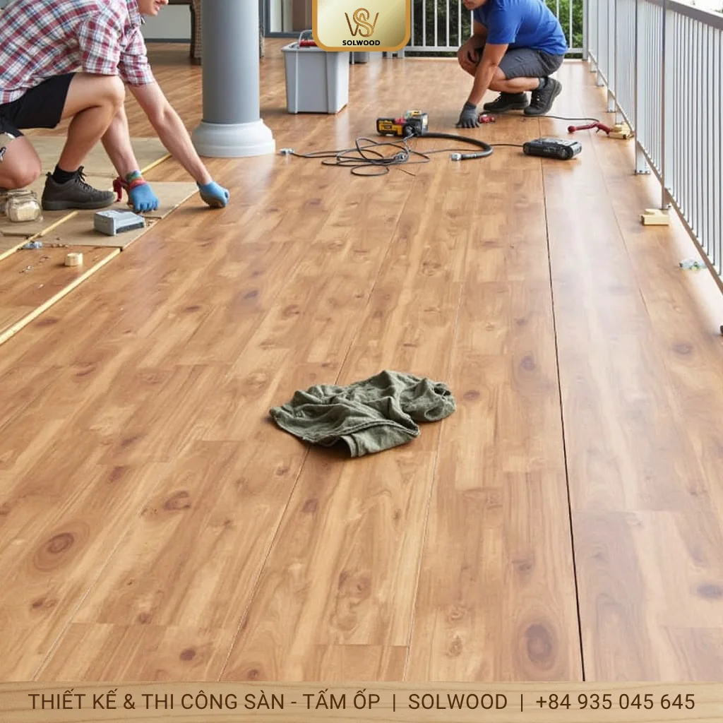 Hình ảnh Báo giá sàn nhựa giả gỗ ngoài trời tại Tam Kỳ bao nhiêu tiền 1m2? - 2