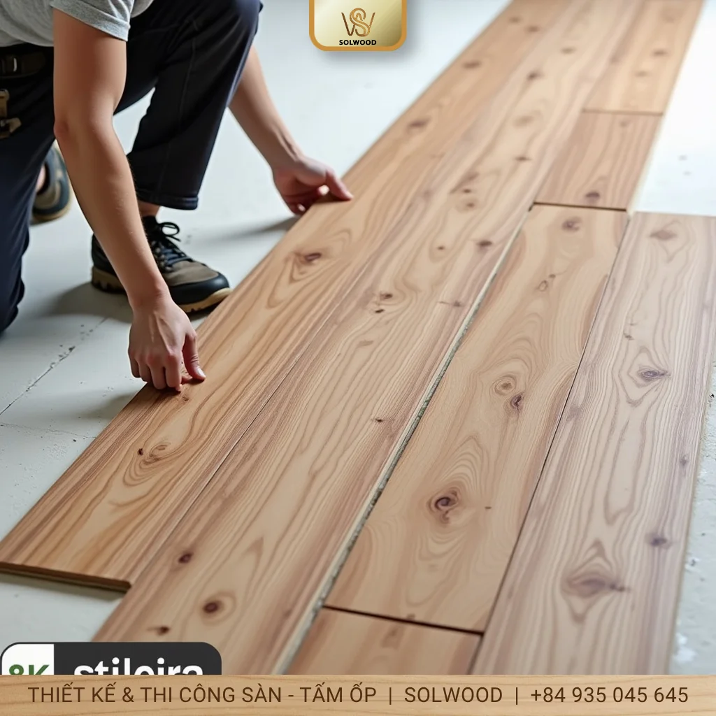 Sàn Nhựa Vân Gỗ Có Keo Tự Dán Tam Kỳ - Bền Đẹp, Giá Tốt