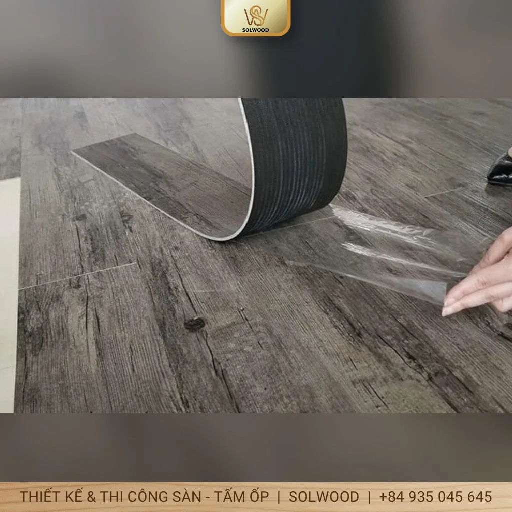 Hình ảnh Tấm dán sàn nhựa giả vân gỗ Huế: Lát nền đẹp, bền bỉ, hiện đại - 2