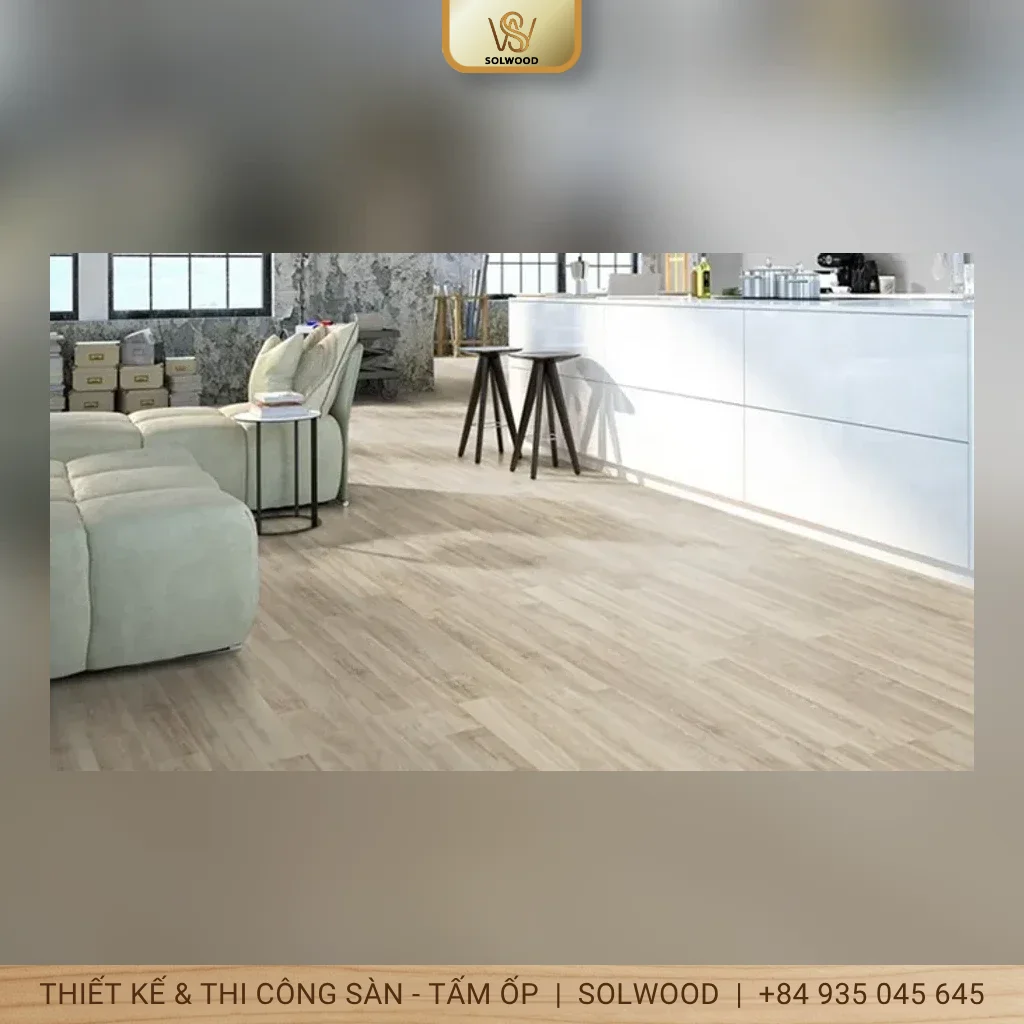 Hình ảnh Tấm dán sàn nhựa giả vân gỗ Tam Kỳ - Giải pháp sàn hiện đại - 2
