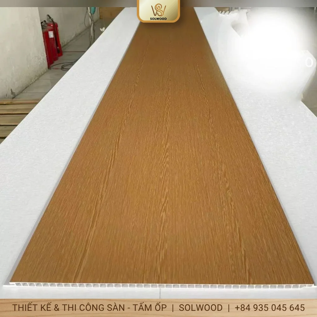 Tấm nhựa ốp tường nano vân đá Solwood Hội An hiện đại