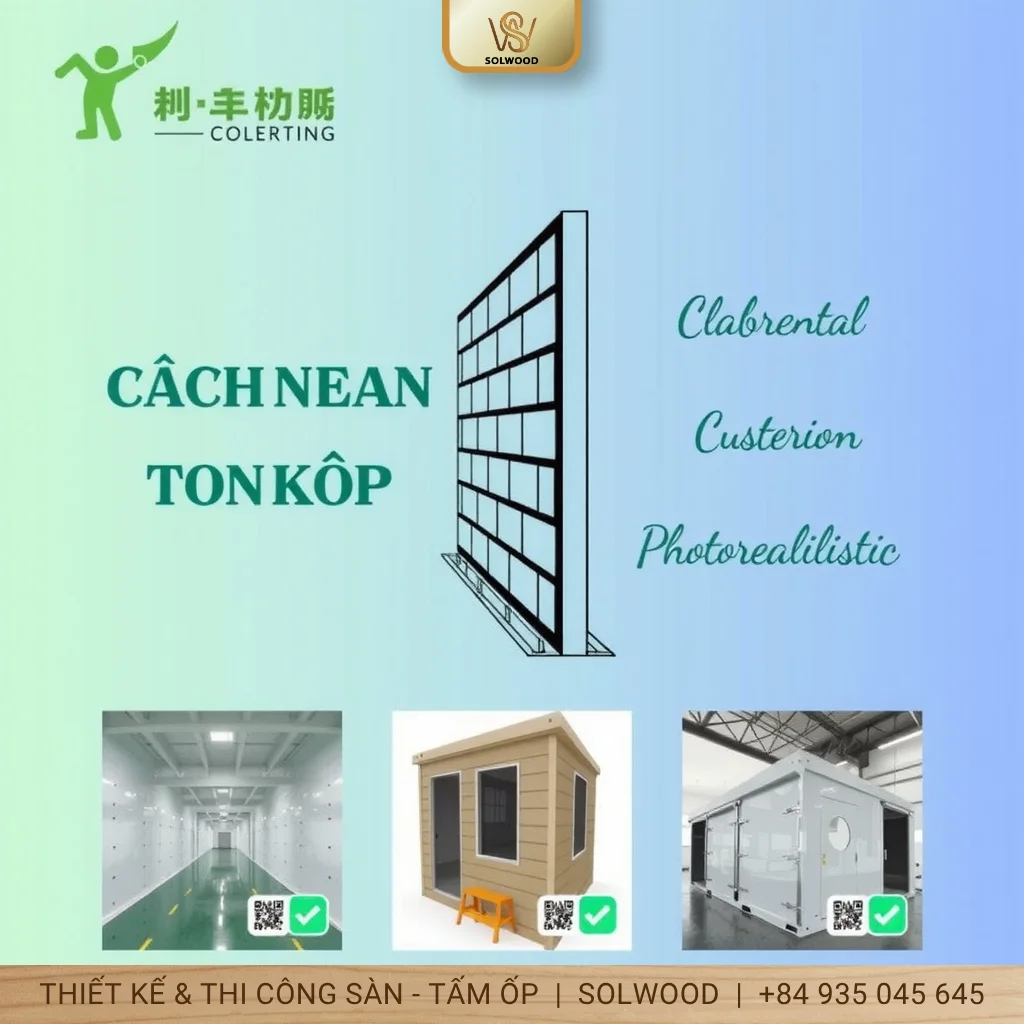 Tấm ốp tường nhôm lõi xốp Hội An: Bền, đẹp, cách âm tốt