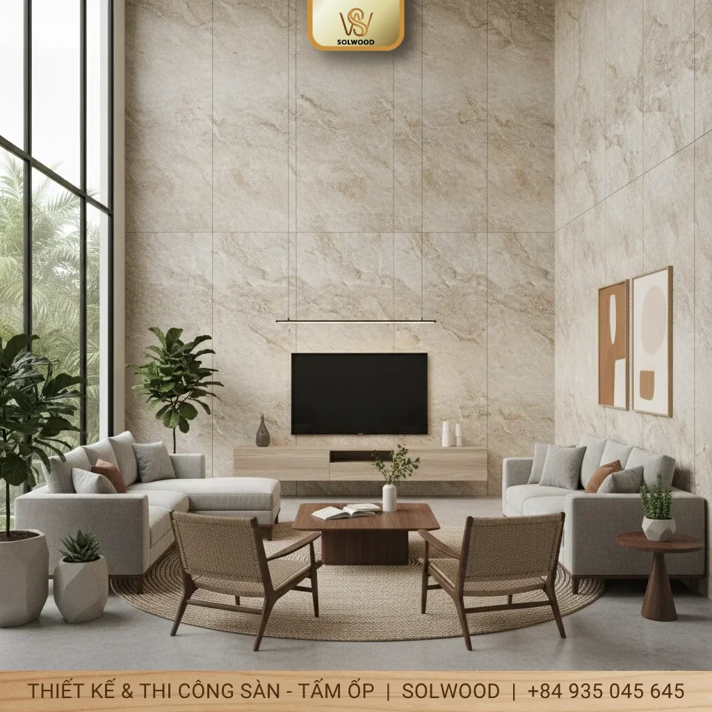 Tấm ốp tường pu foam giả đá quy nhơn