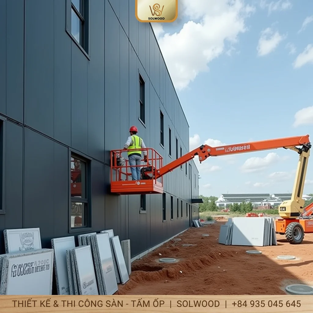 Tấm Panel Kim Loại Ốp Tường Ngoài Trời Quy Nhơn - Bền Đẹp