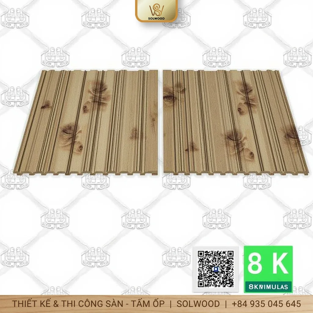 Hình ảnh Tấm Panel Ốp Tường Trang Trí Phong Cách Hội An Độc Đáo - 1