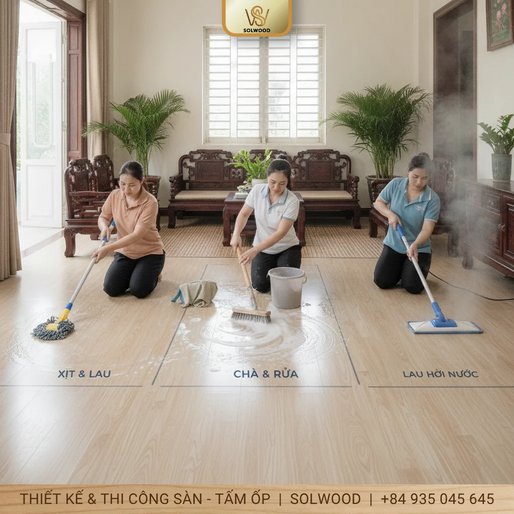 Hình ảnh Vệ sinh sàn Vinyl: 3 cách dễ dàng, hiệu quả không ngờ. - 1