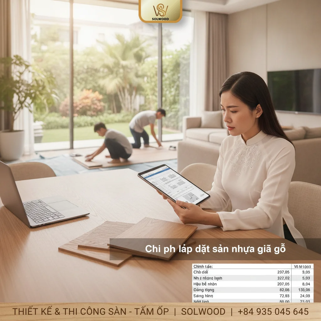 báo giá sàn nhựa hèm khóa vân gỗ tam kỳ - hình 2