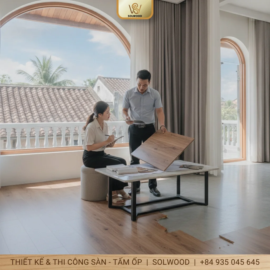 báo giá thi công sàn nhựa hèm khóa hội an - hình 1