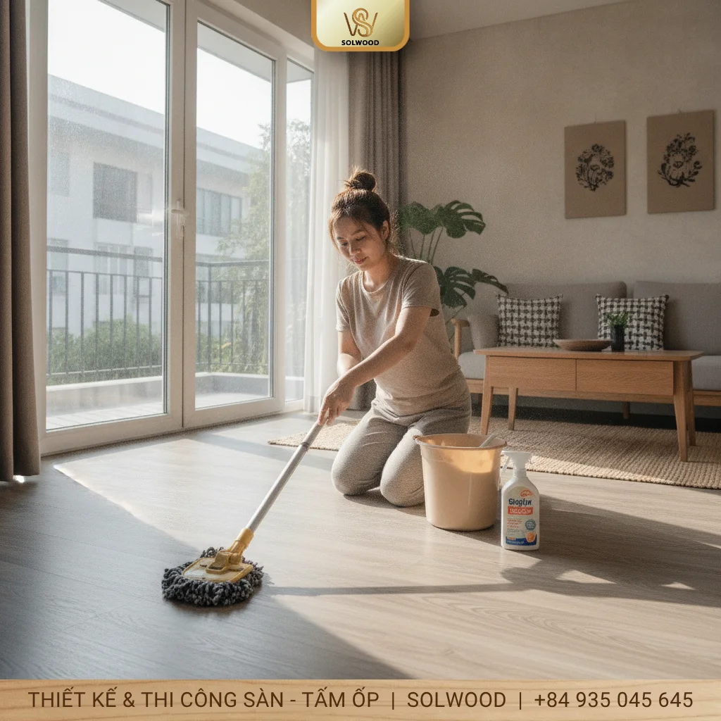 Bí Quyết Vệ Sinh Sàn Nhựa Giả Gỗ Đơn Giản, Nhanh Chóng - hình 3