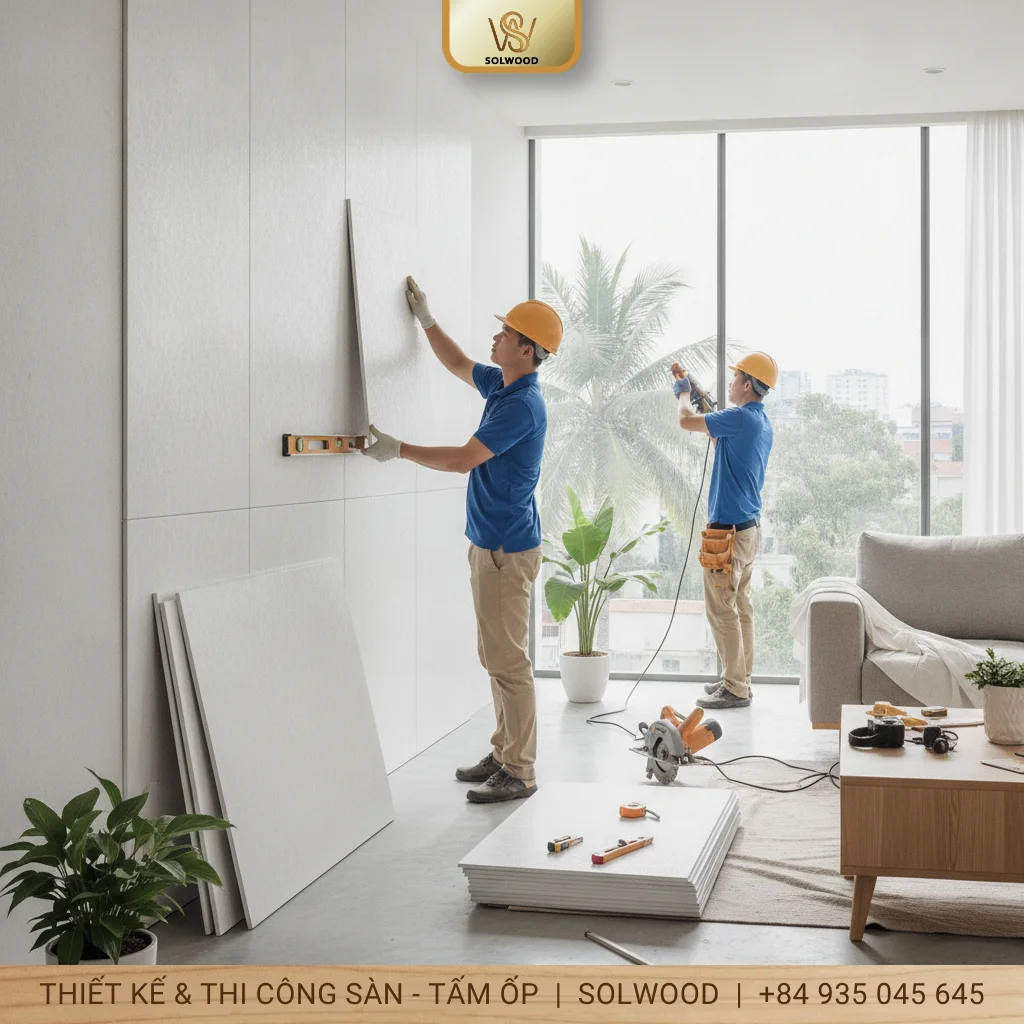 Cách thi công tấm nhựa ốp tường Nano với 7+ bước - hình 1