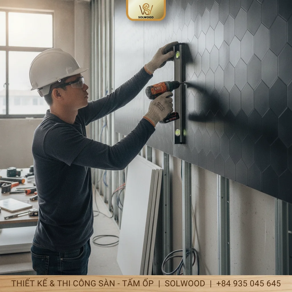 Cách thi công tấm nhựa ốp tường Nano với 7+ bước - hình 2