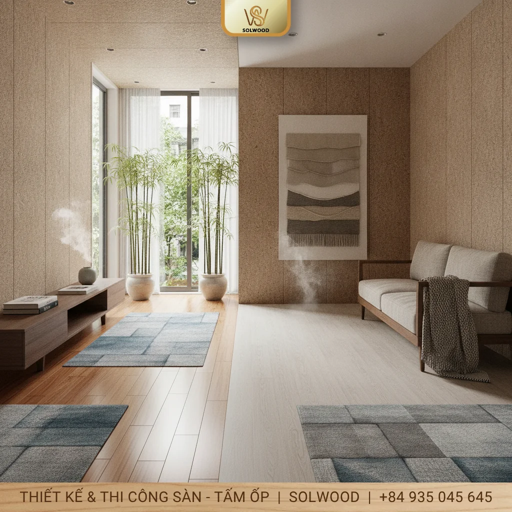 Chống ồn chung cư tác dụng không ngờ của sàn gỗ, sàn nhựa giả gỗ - hình 2