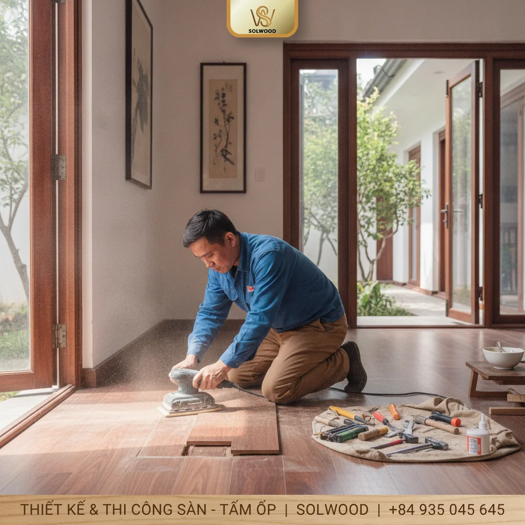 Dịch vụ Sửa chữa sàn gỗ: Báo giá trọn gói không phát sinh - hình 3