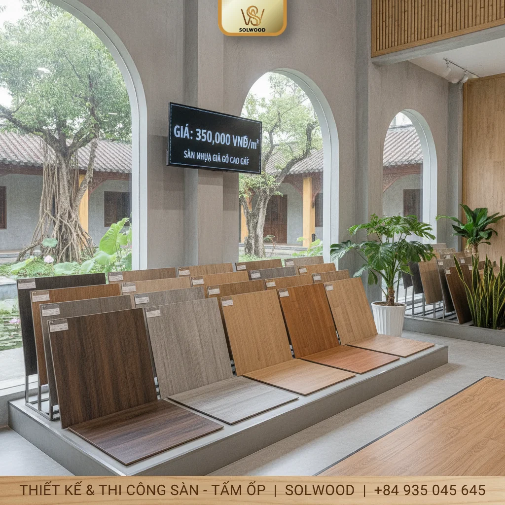giá sàn nhựa chịu lực giả gỗ huế - hình 1