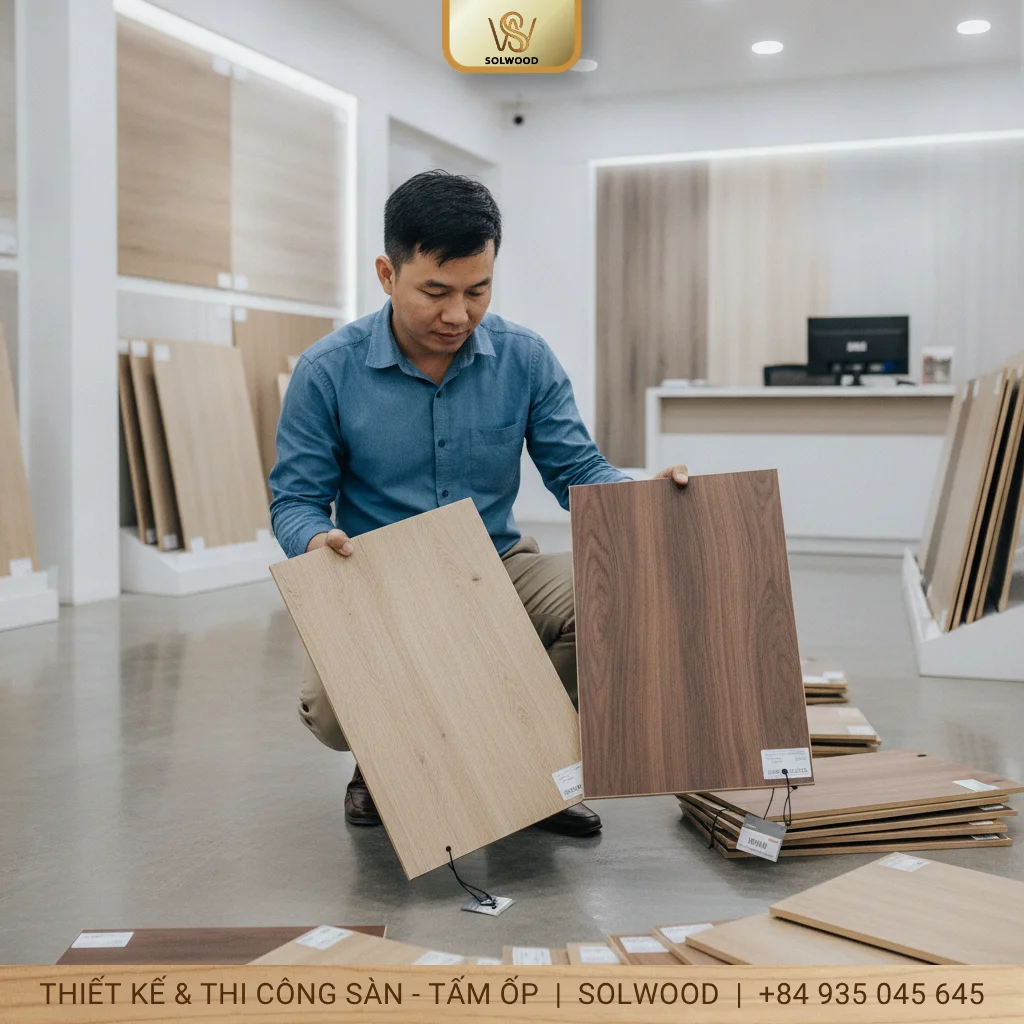 giá sàn nhựa chịu lực giả gỗ tam kỳ - hình 3