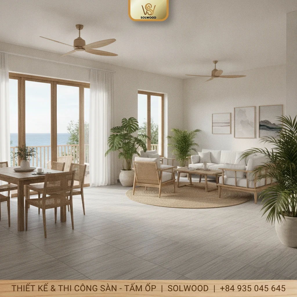 Giải bài toán lát sàn nhà ven biển, vùng khí hậu nồm - hình 3