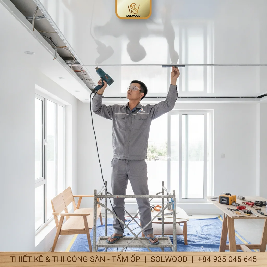 Hướng dẫn cách thi công trần xuyên sáng với 8 bước chi tiết - hình 2