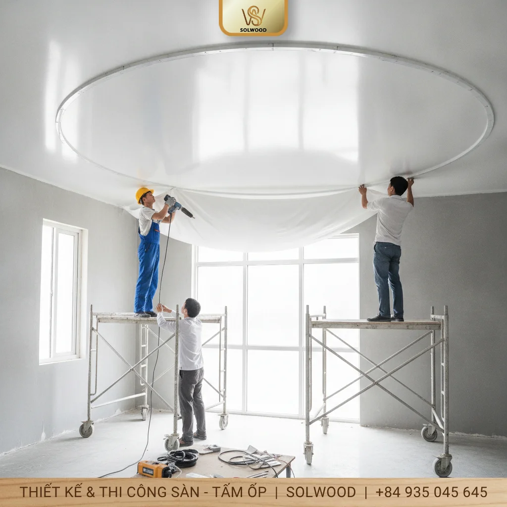 Hướng dẫn cách thi công trần xuyên sáng với 8 bước chi tiết - hình 3