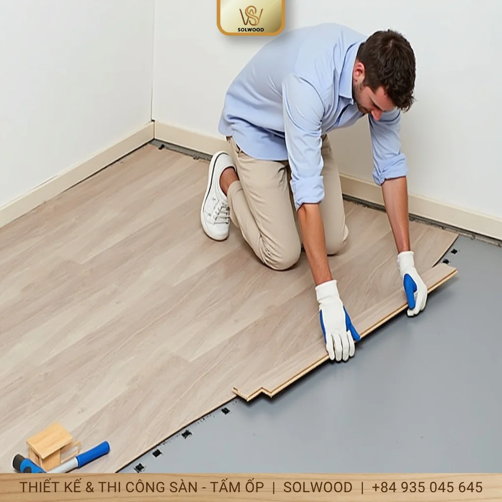 Hướng dẫn thi công sàn gỗ công nghiệp đơn giản - hình 1