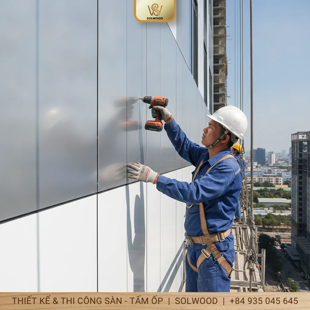 Hướng dẫn thi công tấm aluminium - hình 2