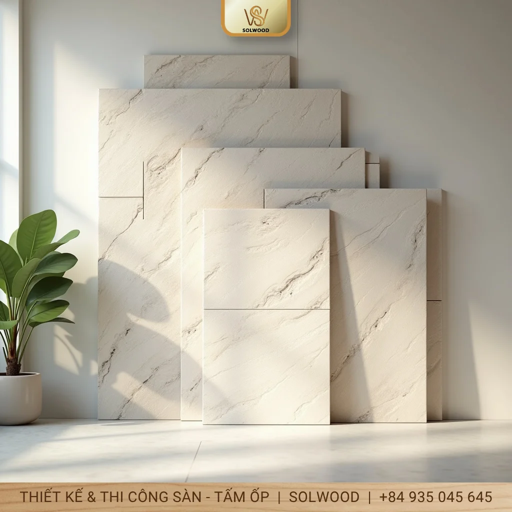 Hướng dẫn thi công tấm nhựa giả đá ốp tường - hình 1