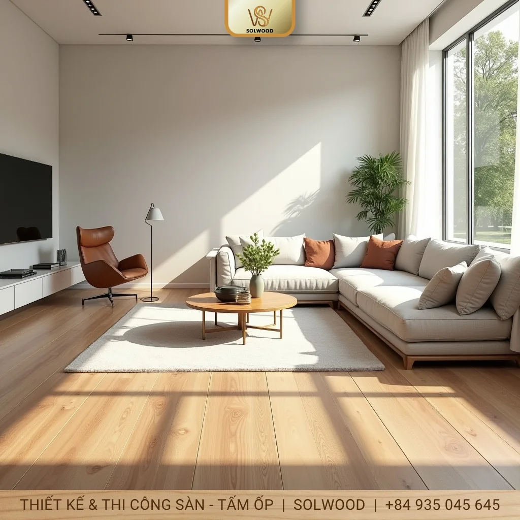 Làm mới phòng 20m2 bằng sàn nhựa giả gỗ đẹp, gọn và siêu thơ mộng! - hình 3