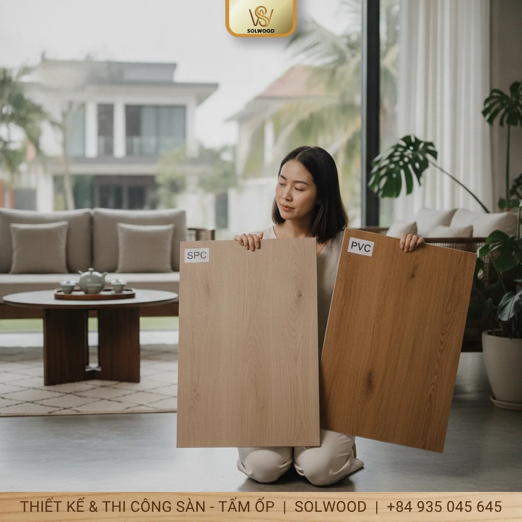 Nên sử dụng sàn nhựa SPC hay PVC cách phân biệt - hình 2