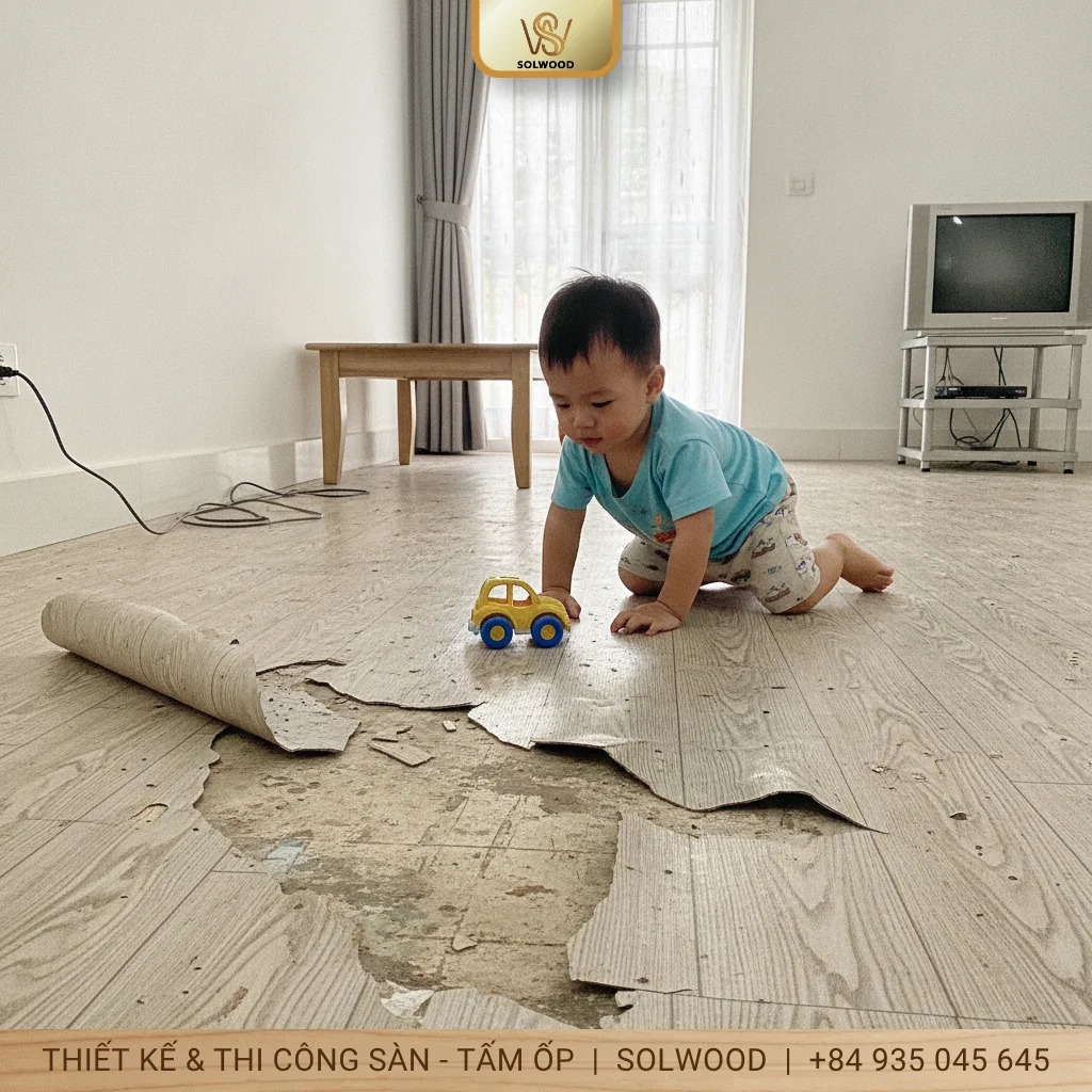 Những nguy cơ tiềm ẩn nếu sử dụng sàn nhựa giá rẻ kém chất lượng - hình 3