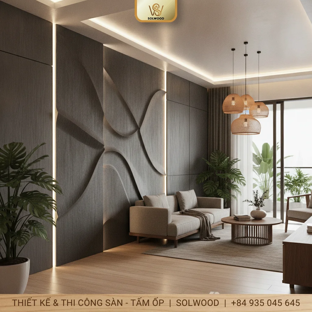 Những tấm ốp than tre cùng màu tấm ốp lam sóng năm 2026 - hình 1