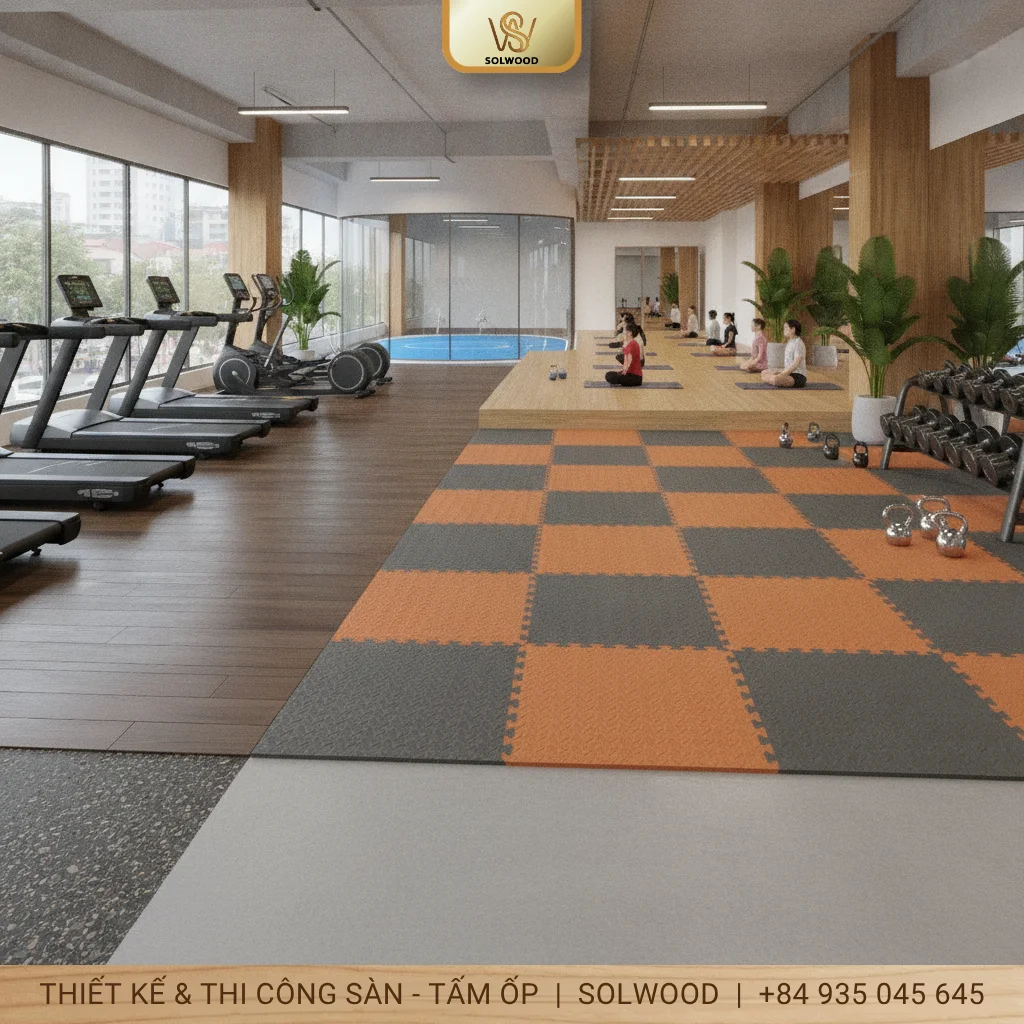 Phòng gym nên sử dụng loại sàn gì tốt nhất - hình 3