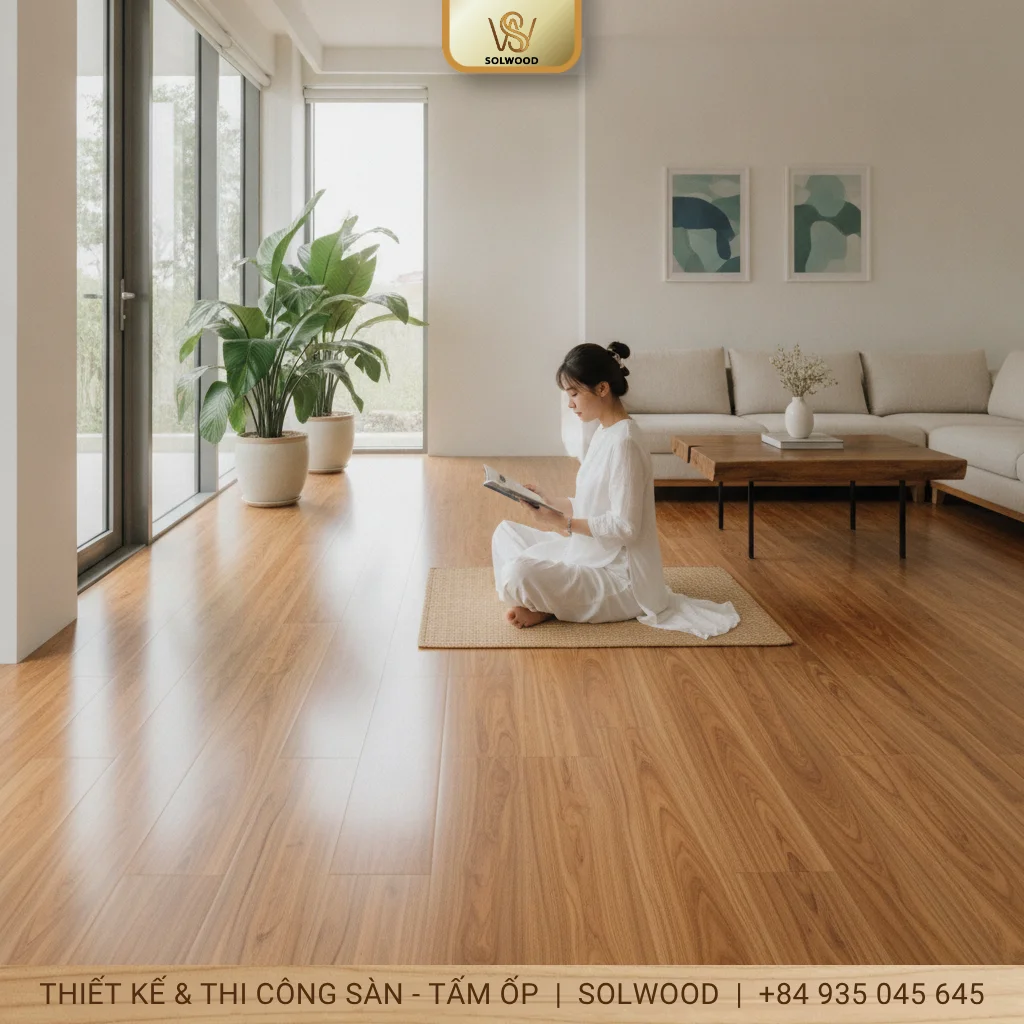sàn chịu lực vân gỗ tam kỳ - hình 3