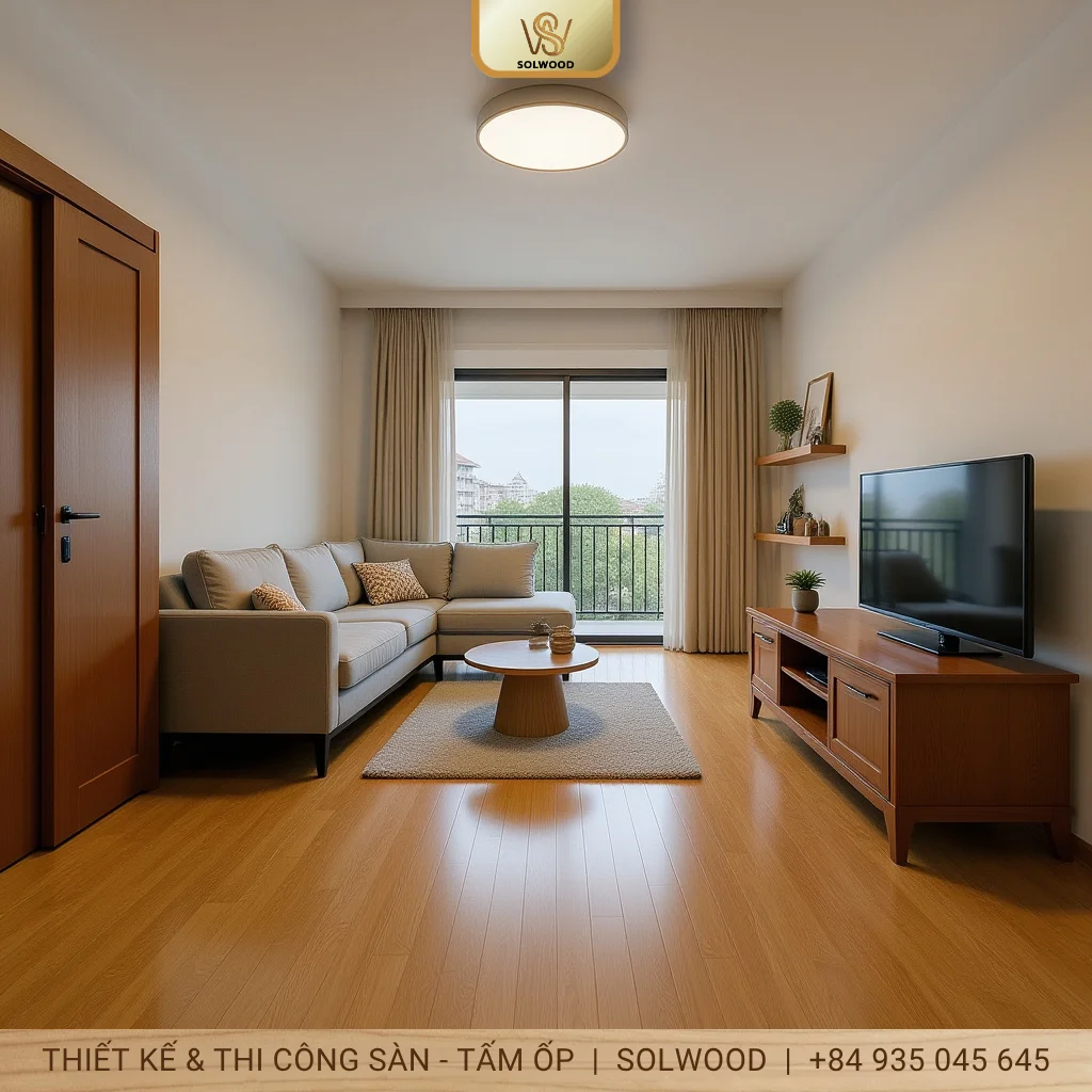 sàn nhựa chịu lực giả gỗ quy nhơn - hình 1