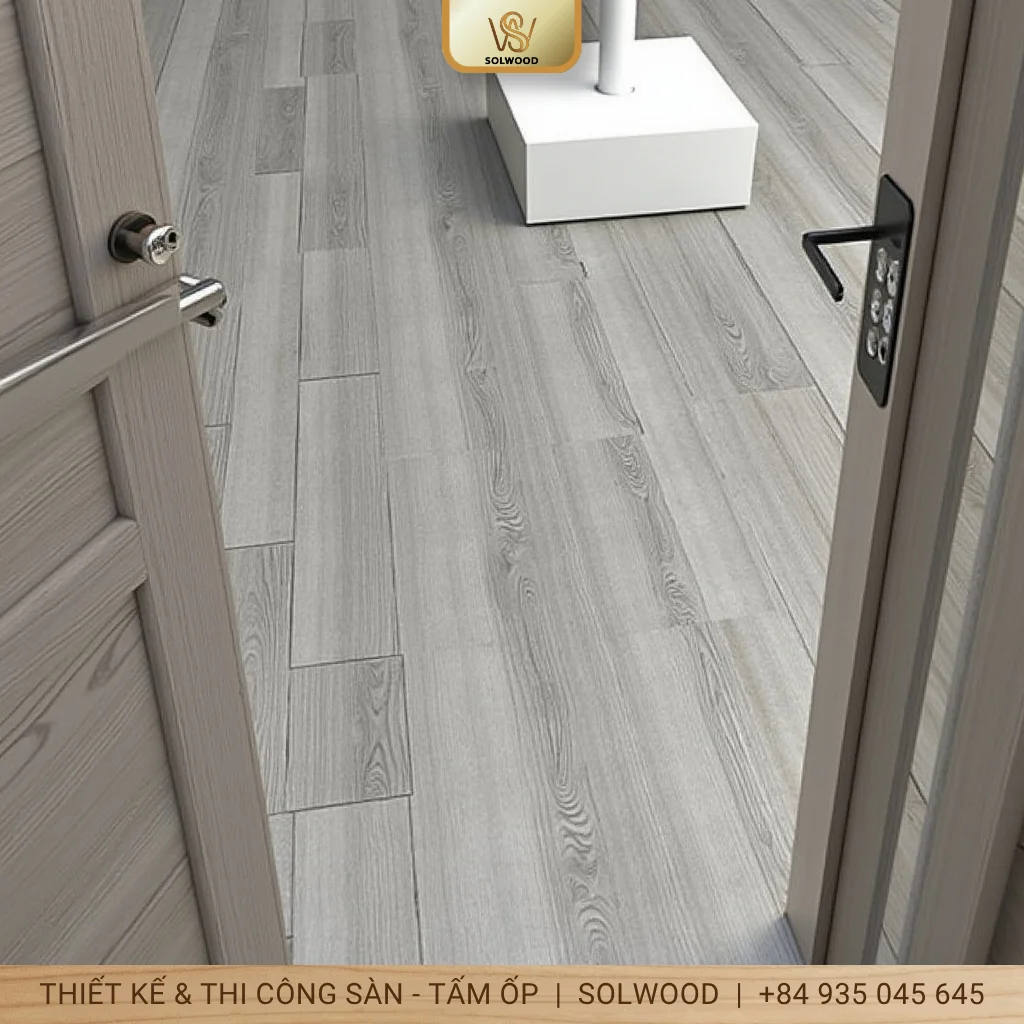 sàn nhựa dán keo vân đá huế - hình 1