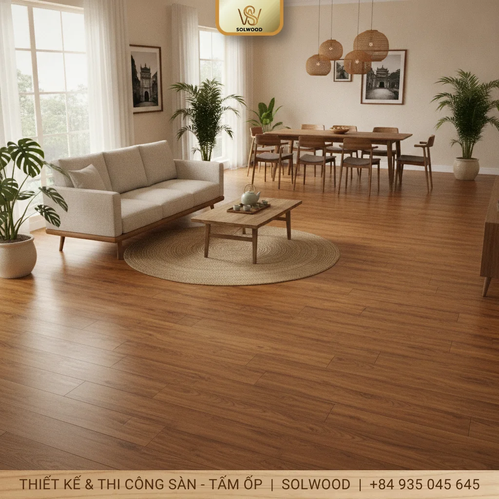 Sàn nhựa giả gỗ dán keo có bền không - hình 2