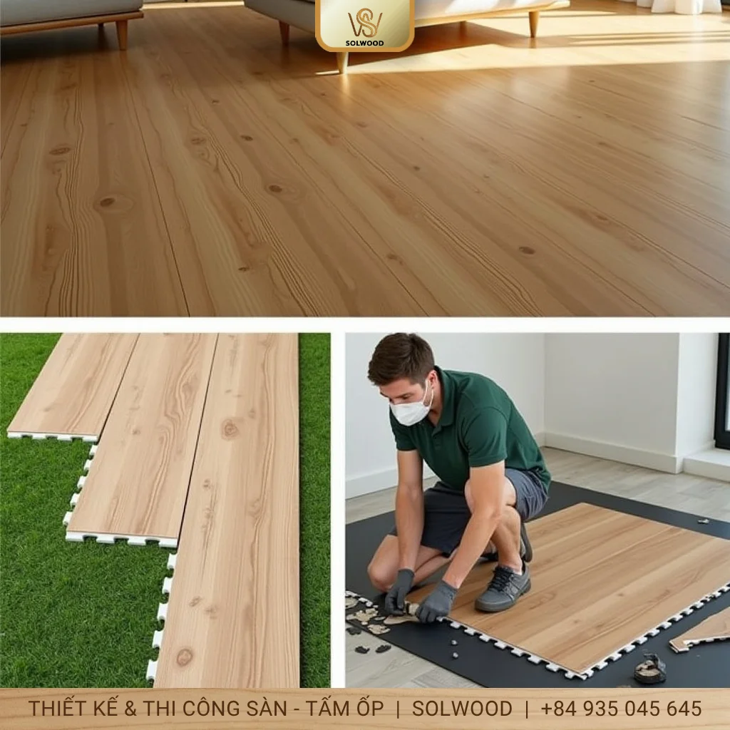 sàn nhựa vân gỗ có keo hội an - hình 1