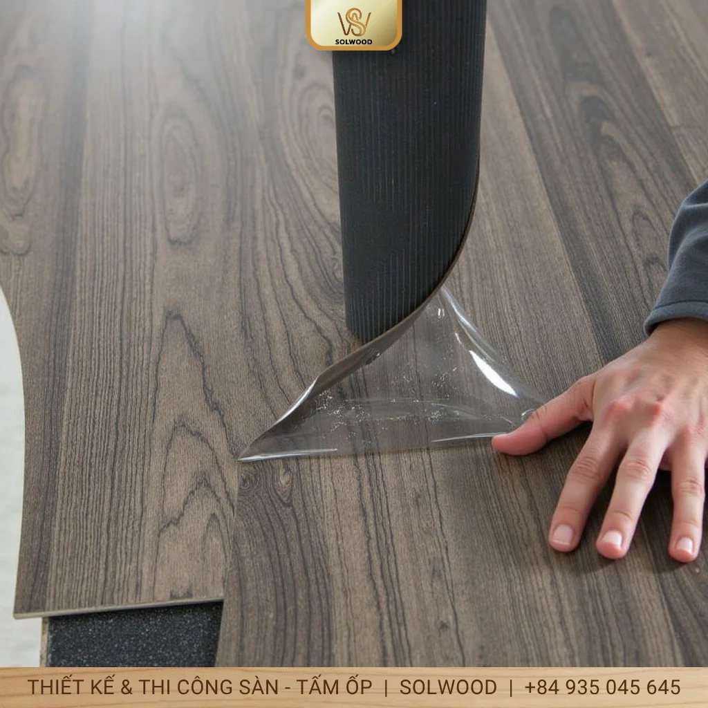 sàn nhựa vân gỗ hèm khoá hội an - hình 1